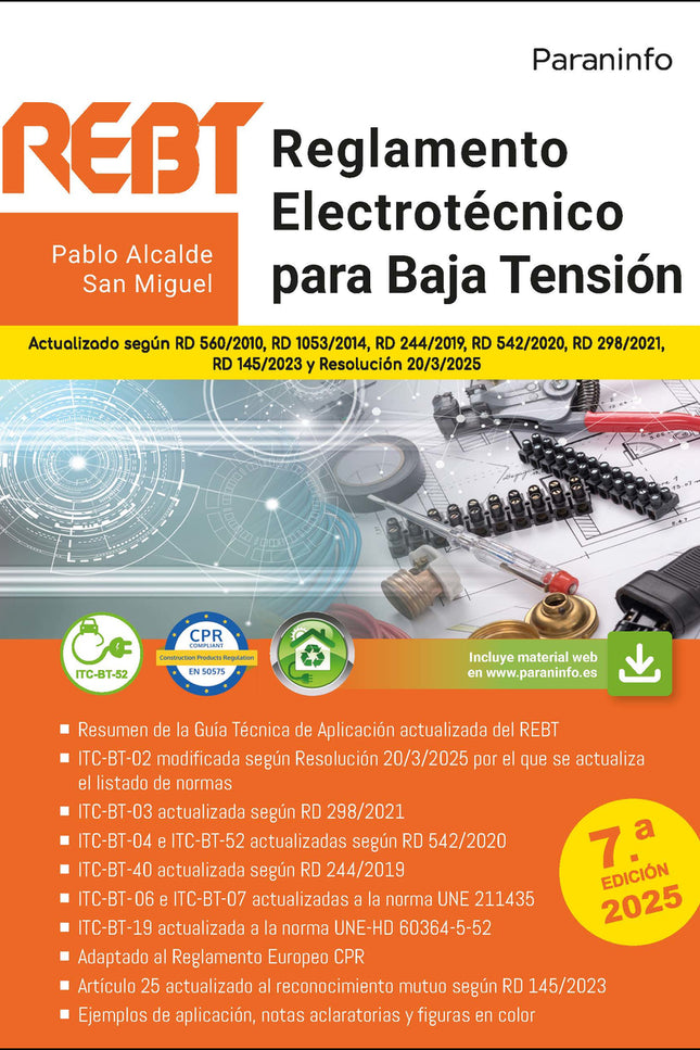 Reglamento Electrotécnico Para Baja Tensión. Rebt 7.ª Edición 2025