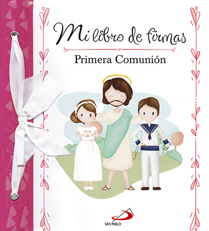 Libro Mi Libro De Firmas: Un bonito libro de firmas, disponible en dos versiones (azul y rosa), en el que los niños podr
