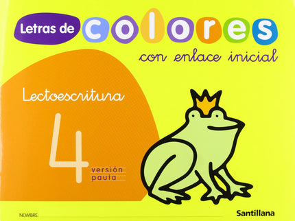 Libro Letras Colores 4 (+cuento) (4 Años) Lectoescritura: .