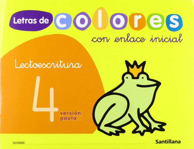 Libro Letras Colores 4 (+cuento) (4 Años) Lectoescritura: .