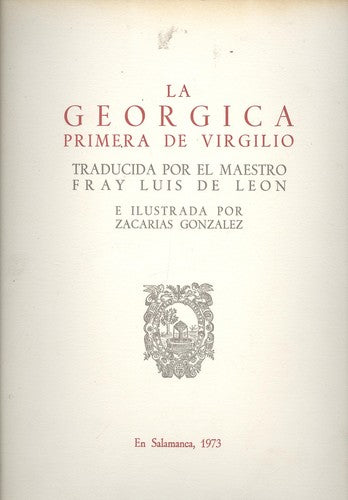 Libro La Georgica Primera De Virgilio: .