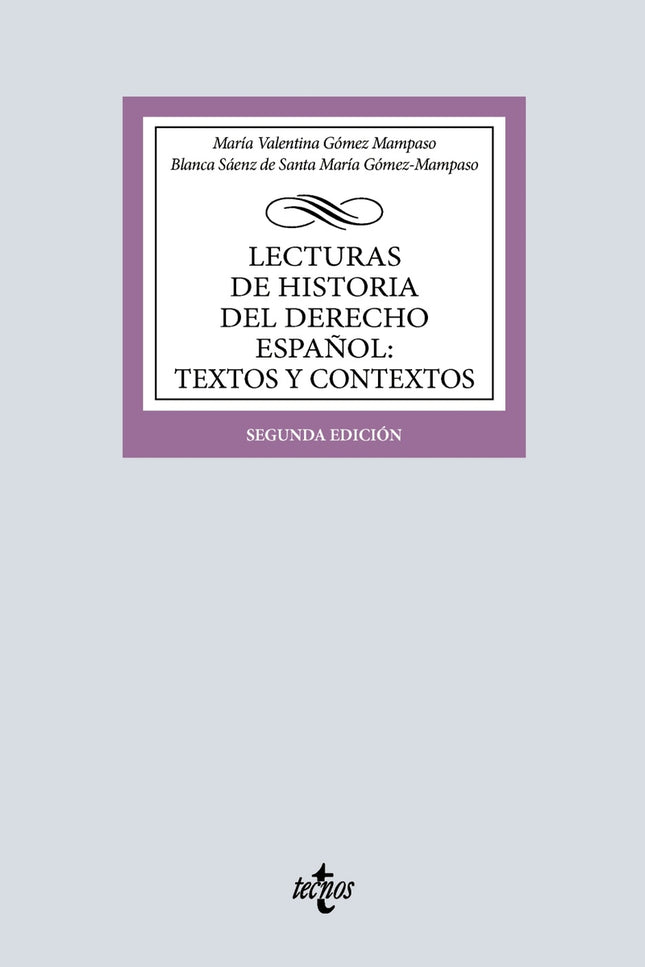 Lecturas De Historia Del Derecho Español: Textos Y Contextos