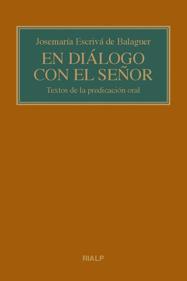 Libro En Diálogo Con El Señor: En diálogo con el Señor Textos para la predicación oral  Se recogen en este volumen veinticinco textos procedentes de la predicación de san Josemaría entre los años 1954 y 1975. Dirigidas en su momento a miembros del Opus Dei, sus palabras fueron publicadas para un público general en 2017, en el contexto de sus obras completas.