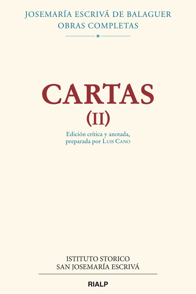 Cartas Ii (edición Crítico-histórica)