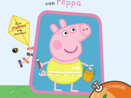 Libro De Vacaciones Con Peppa Pig, 4 Años: 'De vacaciones con Peppa Pig' es un cuaderno de actividades lleno de material