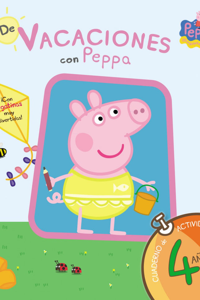 Libro De Vacaciones Con Peppa Pig, 4 Años: 'De vacaciones con Peppa Pig' es un cuaderno de actividades lleno de material