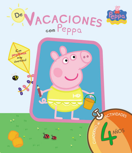 Libro De Vacaciones Con Peppa Pig, 4 Años: 'De vacaciones con Peppa Pig' es un cuaderno de actividades lleno de material