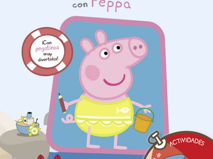 Libro De Vacaciones Con Peppa Pig, 5 Años: 'De vacaciones con Peppa Pig' es un cuaderno de actividades lleno de material