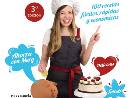Libro Cocina Para Todos: Mery del canal de YouTube Cocina Para Todos, después de su exitoso primer libro, nos presenta su segundo libro con 100 recetas fáciles y económicas para disfrutar. En él encontrarás recetas tanto dulces como saladas explicadas paso a paso y de manera fácil y sencilla.