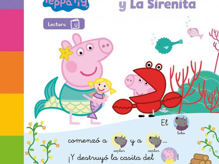 PEPPA PIG. LECTOESCRITURA - APRENDE CON PEPPA. LA SIRENITA Y LOS TRES CERDITOS - Hasbro - TAPA DURA