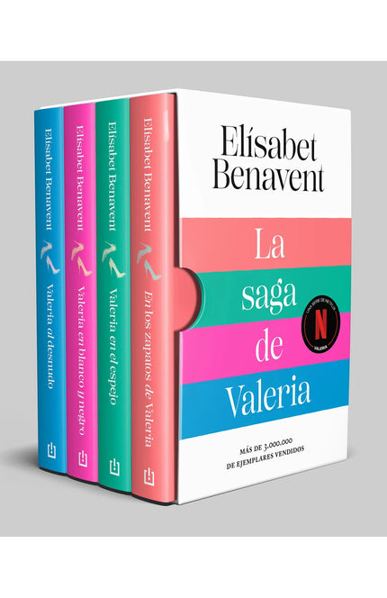 Libro La Saga De Valeria (edición Pack): Hazte con esta edición estuche que contiene las cuatro novelas de «La saga de Valeria» y enamórate de una de las obras más aclamadas de @BetaCoqueta. En los zapatos de Valeria Valeria en el espejo Valeria en blanco y negro Valeria al desnudo Valeria vive en Madrid.