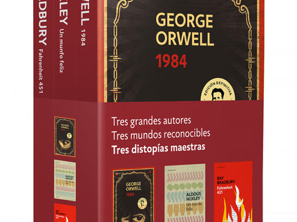 Distopías Maestras (pack Que Incluye: 1984, Fahrenheit 451 Y Un Mundo Feliz)