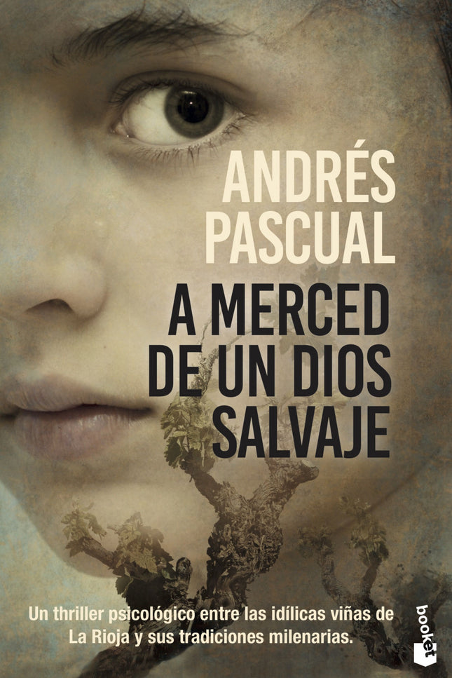 Libro A Merced De Un Dios Salvaje: «Entre las cepas, una figura humana. Los brazos caídos, la cabeza cubierta por la capucha de una sudadera.