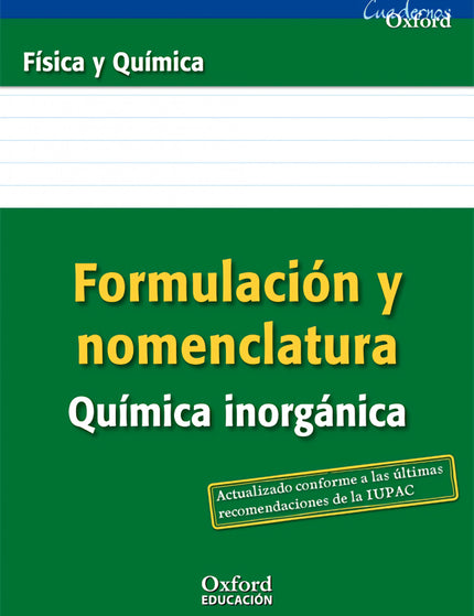 Libro Formulación Y Nomenclatura Química Inorgánica Eso/Bachillera: .