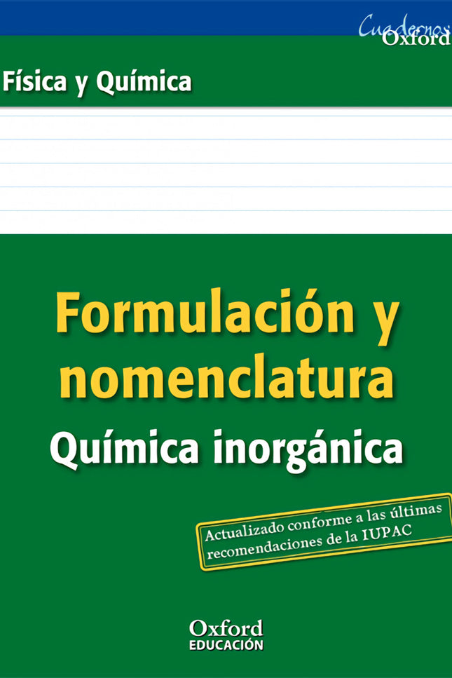 Libro Formulación Y Nomenclatura Química Inorgánica Eso/Bachillera: .