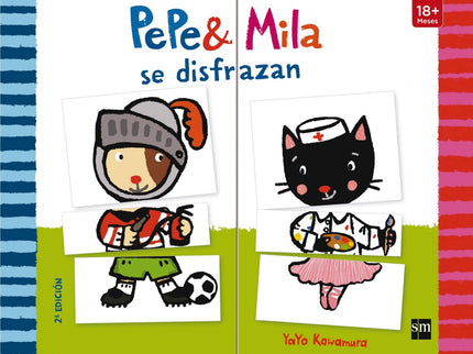 Libro Pepe &amp;mila Se Disfrazan: Coneste divertido libro de cartón troquelado el niñopodrá hacer muchas combinaciones 