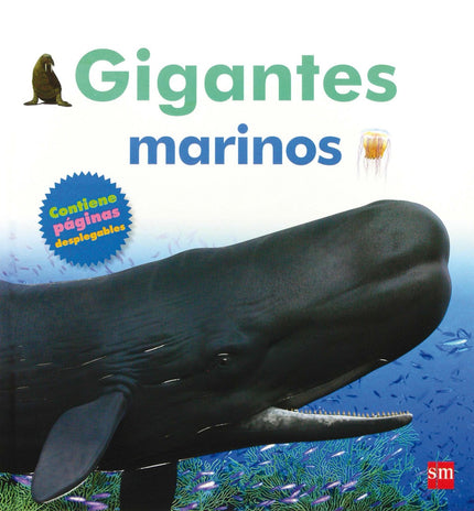 Libro Gigantes Marinos: Este libro con grandes páginas desplegables contiene información exhaustiva sobre el tiburón bla
