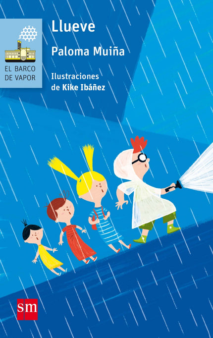 Libro Llueve: ¿Qué se puede hacer una tarde de verano, en la playa, si llueve? Aburrirse. . . Pero cuando aparecen dos e