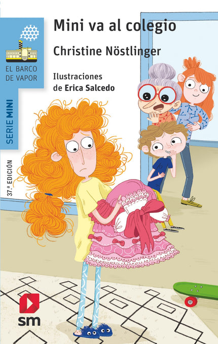 Libro Mini Va Al Colegio: Mini es una niña pelirroja, muy alta y delgada, y está asustada porque no sabe qué dirán de el