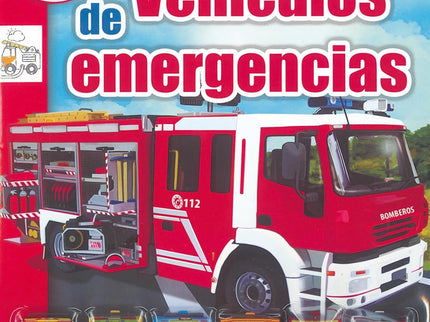 Libro Vehiculos De Emergencia: Lee, colorea y juega mientras te diviertes con los vehículos de trabajo que incluye el li