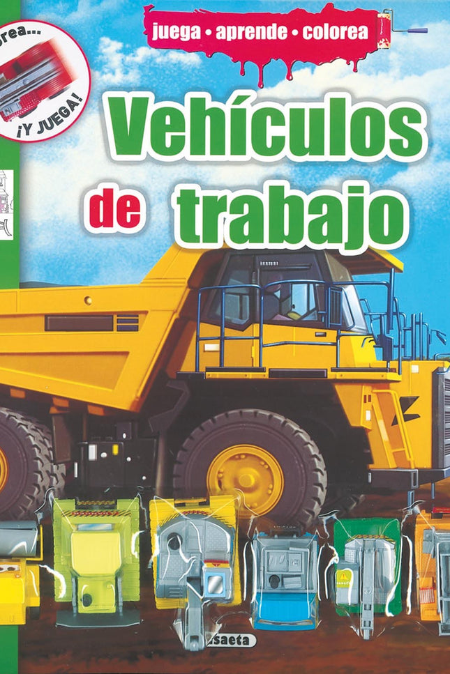 Libro Vehiculos De Trabajo: Lee, colorea y juega mientras te diviertes con los vehículos de emergencia que incluye el li
