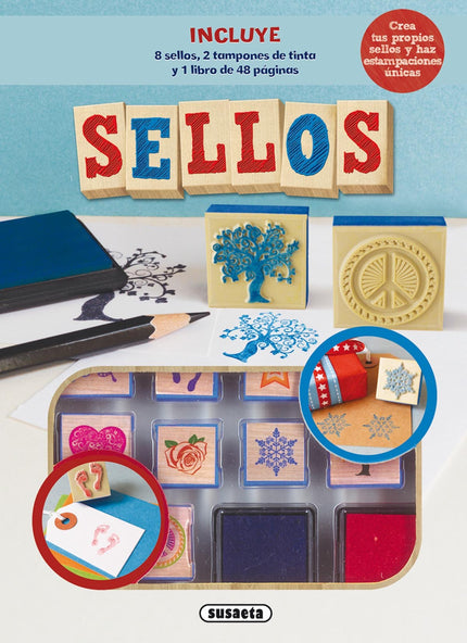 Libro Sellos: Con este kit descubrirás todas las posibilidades de la estampación. Con los sellos convertirás una cartuli