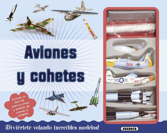 Libro Aviones Y Cohetes: Vuela fantásticos modelos de aviones y cohetes con este divertido kit. Un libro de intrucciones
