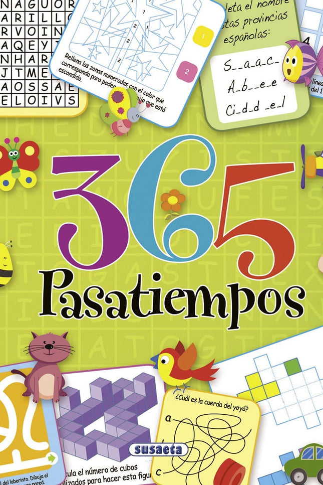 Libro 365 Pasatiempos: Desarrolla tu talento con los pasatiempos más variados, desde los clásicos laberintos y sopas de 