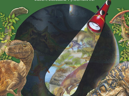 Libro Dinosaurios: Recorre las imágenes con la linterna de cartón que incluye el libro y descubre todo lo que la oscurid