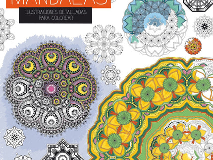 Libro Mandalas: Este cuaderno recoge las obras de diversos artistas. Se trata de dibujos abstractos listos para colorear