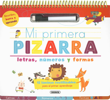 Libro Letras, Números Y Formas: Este libro con rotulador borrable ayudará a los niños a aprender mientras se divierten. 