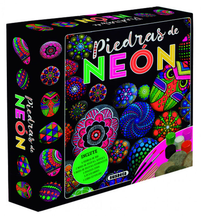 Libro Piedras De Neon: Si te gusta la artesanía y quieres hacer cosas espectaculares, esta pintura flourescente te dejar
