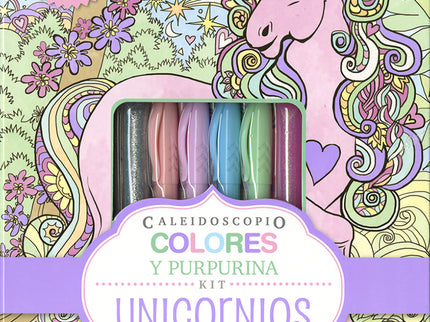 Libro Unicornios: Disfruta de una experiencia electrizante con la purpurina y los coloresde este libro, que incluye bellísimas ilustraciones de unicornios y otros muchos patrones. Diseñadas para llenarlas de brillos y matices, con estas láminas extraíbles podrás decorar tu habitación o regalarlas a quien tú prefieras.
