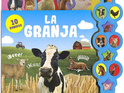 Libro La Granja: Con 10 sonidos de animales y pestañas con formas fáciles de usar, este libro es la manera perfecta de conocer a los animales de la granja.