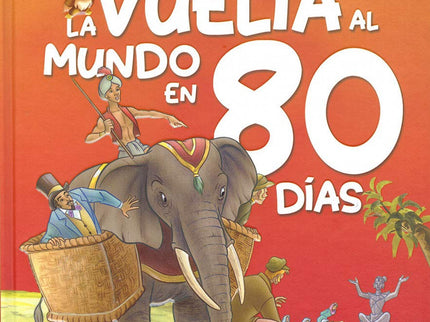Libro La Vuelta Al Mundo En Ochenta Días: Julio Verne, el célebre autor francés nacido en 1828, sigue siendo uno de los escritores favoritos de la juventud de todo el mundo. Una de sus obras más famosas, 'La vuelta al mundo en ochenta días', cuenta las aventuras de Phileas Fogg y su criado para cumplir con una apuesta dada a sus compañeros de club y los problemas que se encuentra en su intento.