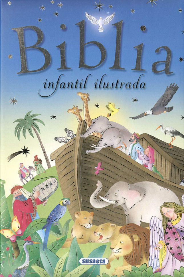 Libro Biblia Infantil Ilustrada: La Biblia infantil ilustrada que ves aquí no es la Biblia completa, es una selección y adaptación de los ochenta episodios que hemos considerado más importantes y comprensibles para los jóvenes lectores. Este volumen contiene las escenas más significativas del Antiguo y del Nuevo Testamento, acompañadas de unas bellas ilustraciones que también te ayudarán en la lectura.