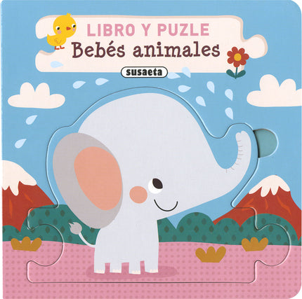 Libro Bebés Animales: ¿Quieres conocer a estas crías de animales? Saca las piezas de cada página, encájalas una con otra y pon a los animales en fila.