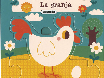 Libro La Granja: ¿Quieres conocer a los animales de la granja? Saca las piezas de cada página, encájalas una con otra y pon a los animales en fila.