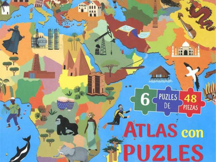 Atlas Puzle Del Mundo. Los Continentes