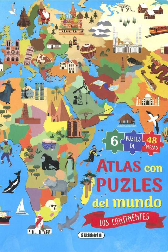 Atlas Puzle Del Mundo. Los Continentes