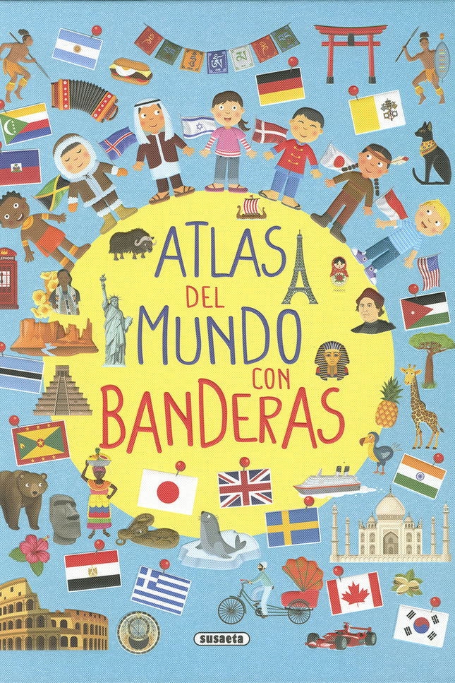 Atlas Del Mundo Con Banderas