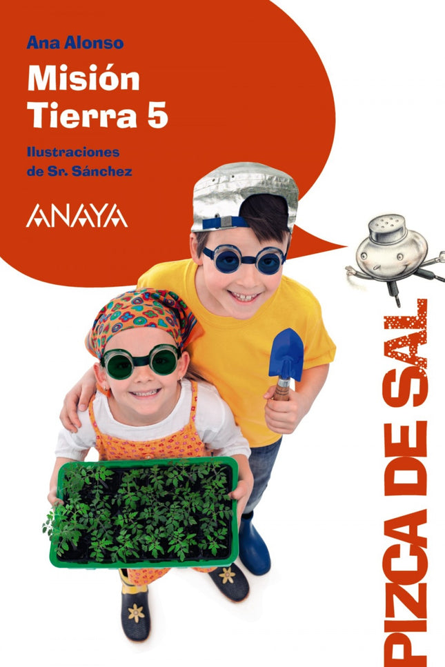 Libro Misión Tierra 5: Adrián se despierta después de un largo sueño en la nave espacial que le ha conducido, junto con 