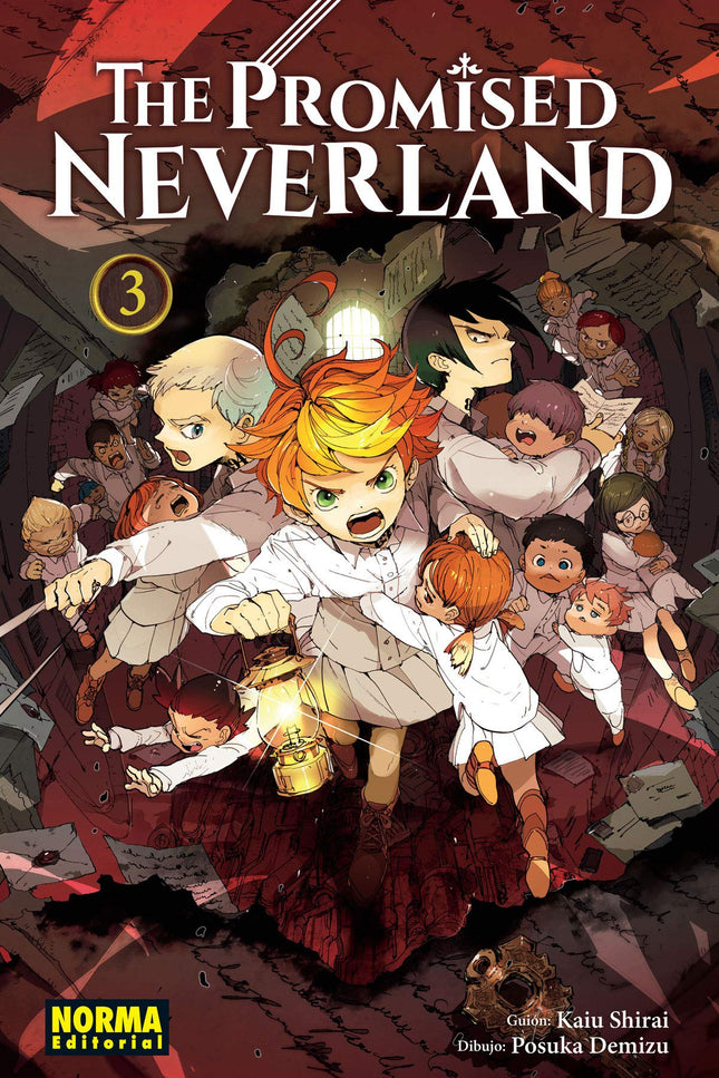 Libro The Promised Neverland 3: DON Y GILDA NO ESTÁN DISPUESTOS A CREER A EMMA Y A LOS DEMÁS CIEGAMENTE... La hermana Krone está cada vez más cerca de descubrir el plan de huida de los niños y, por si fuera poco, Madre está empezando a mover sus fichas.
