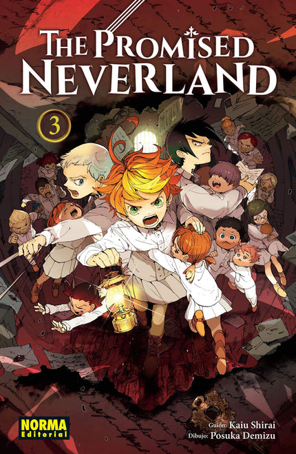 Libro The Promised Neverland 3: DON Y GILDA NO ESTÁN DISPUESTOS A CREER A EMMA Y A LOS DEMÁS CIEGAMENTE... La hermana Krone está cada vez más cerca de descubrir el plan de huida de los niños y, por si fuera poco, Madre está empezando a mover sus fichas.
