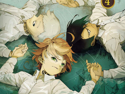 Libro The Promised Neverland 4: SE LES ACABA EL TIEMPO SI QUIEREN SALVAR A SU AMIGO... Norman está sentenciado a ser enviado y le queda muy poco tiempo.