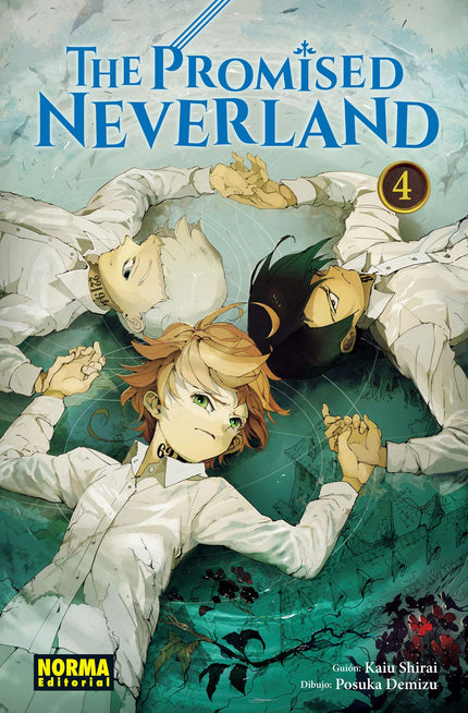 Libro The Promised Neverland 4: SE LES ACABA EL TIEMPO SI QUIEREN SALVAR A SU AMIGO... Norman está sentenciado a ser enviado y le queda muy poco tiempo.