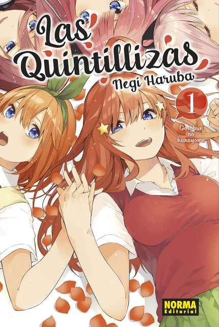 Libro Las Quintillizas 01: ¡UN MANGA DONDE LOS PROBLEMAS SIEMPRE VIENEN DE CINCO EN CINCO! F-tar' Uesugi, un estudiante de bachillerato, lleva una vida de penurias económicas con su padre y su hermana pequeña...