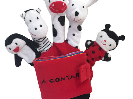 Libro A Contar: Libros guantes. Cada dedo es un títere. En esta colección los títeres son animales de distintos hábitats