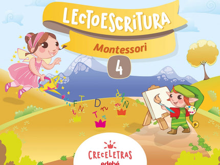 Libro Cuaderno Lectoescritura 4 Pauta Montessori: .