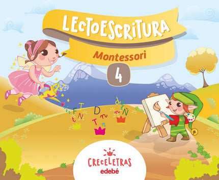 Libro Cuaderno Lectoescritura 4 Pauta Montessori: .